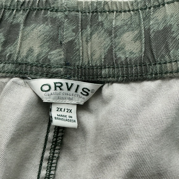 Orvis Camo Green Jogger Pants Women's 2X Casual Outdoor Camping Fishing Hiking - Picture 7 of 11